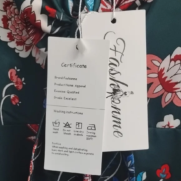 NWT Fashionme Floral V-Neck Spaghetti-Strap Maxi Dress Size XL - Picture 2 of 9